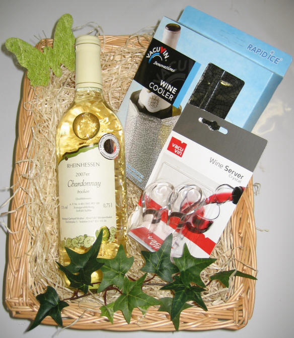 Geschenkverpackungen für Wein und Wein-GeschenkKörbe